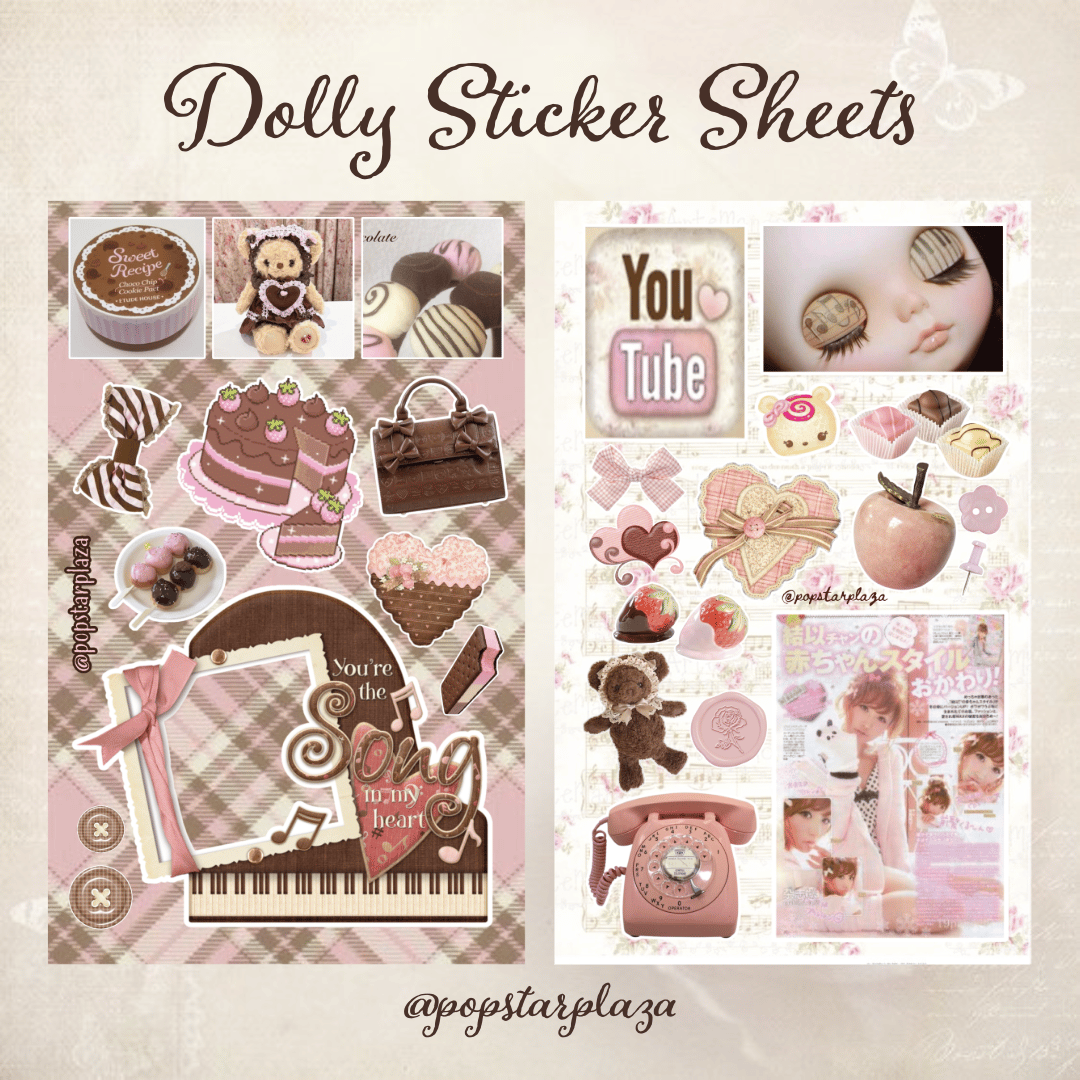 Dolly Sticker Sheets - Popstar Plaza