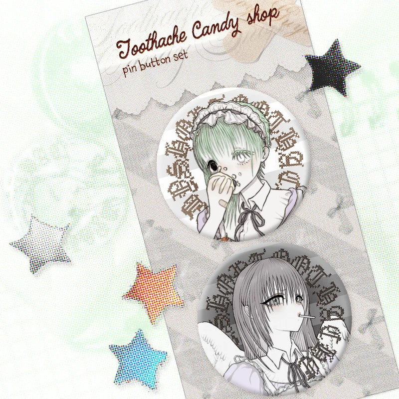 Toothache Candy Shop - Pin Button Set