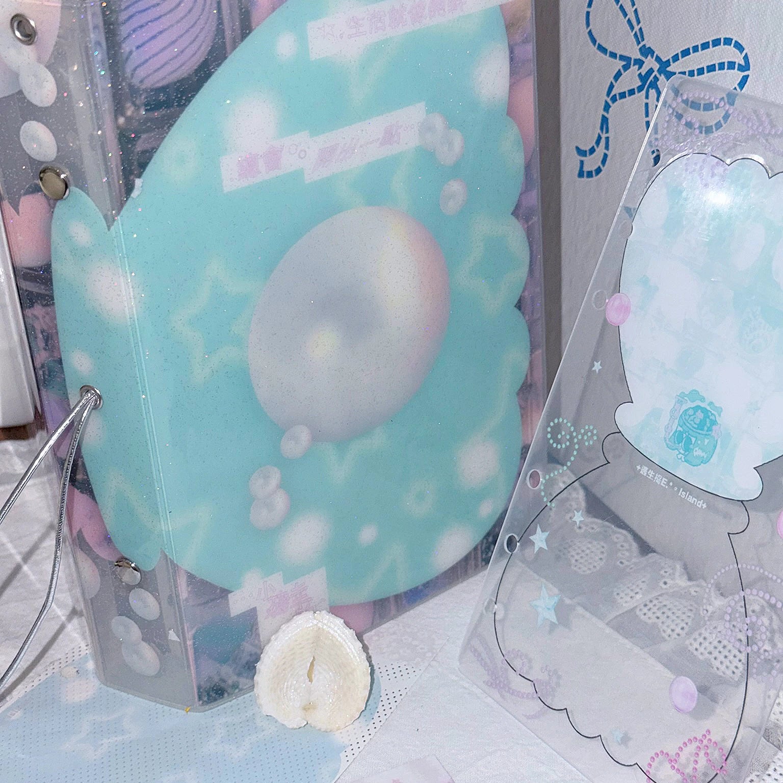 Clam and Little Skull A6 Binder