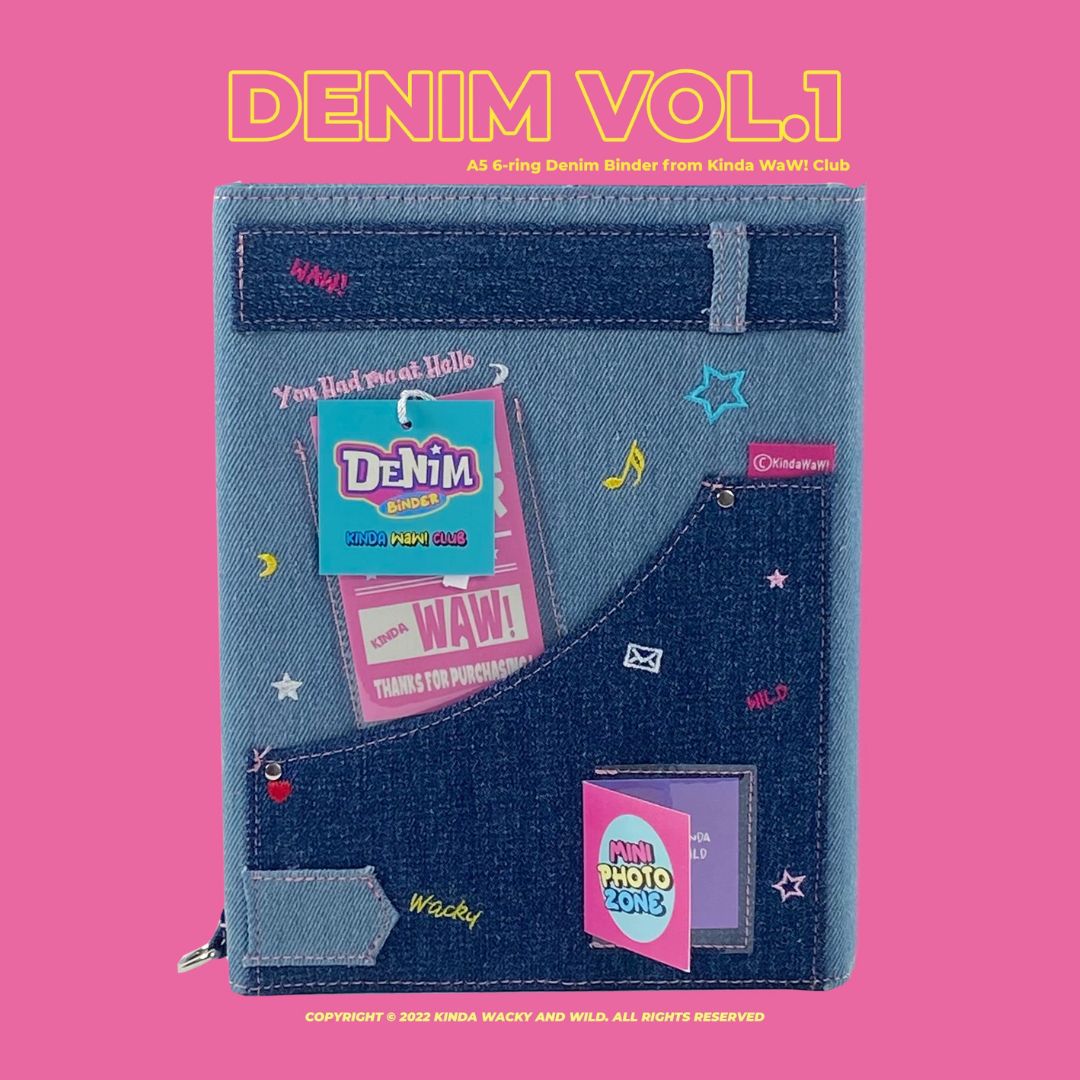 A5 Denim Binder
