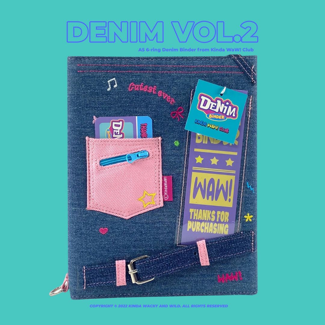 A5 Denim Binder